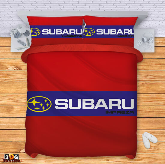 Bed Linen Subaru Impreza red