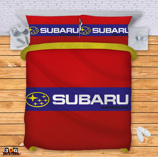Bed Linen Subaru Impreza red