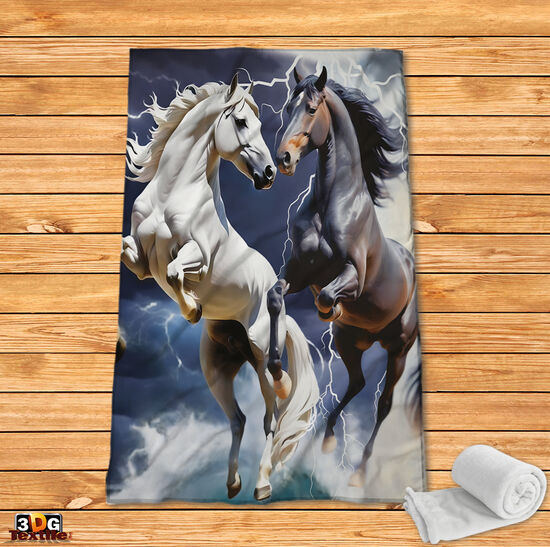 Fleece Blanket Horses 2 2025