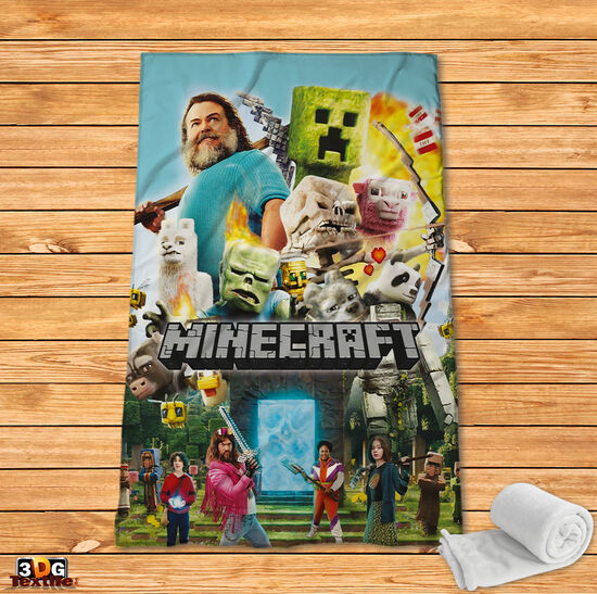 Fleece Blanket Minecraft the movie