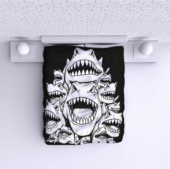 Bed Cover Shark attack