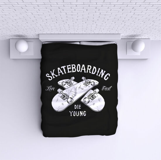 Bed Cover Skateboarding