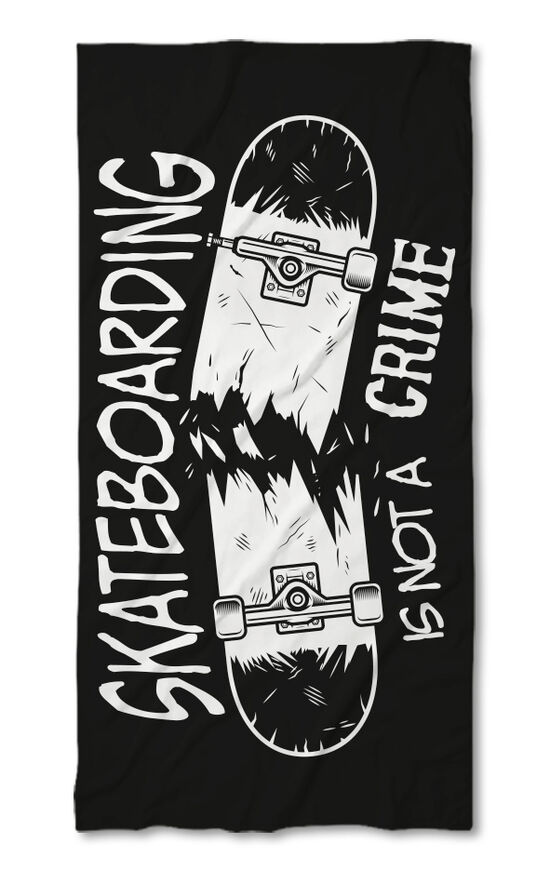 Beach Towel Skateboarding is not a crime