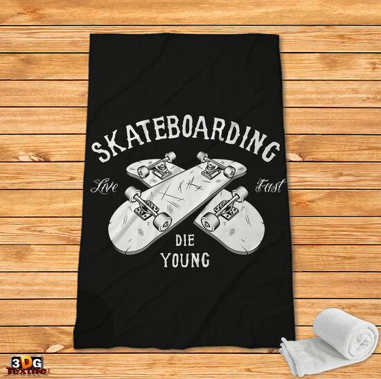 Fleece Blanket Skateboarding