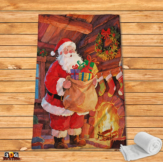 Fleece Blanket Santa Claus
