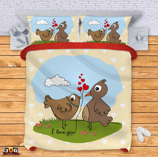 Bed Linen Chicken Love
