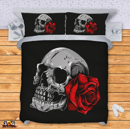 Bed Linen  Skull - Rose