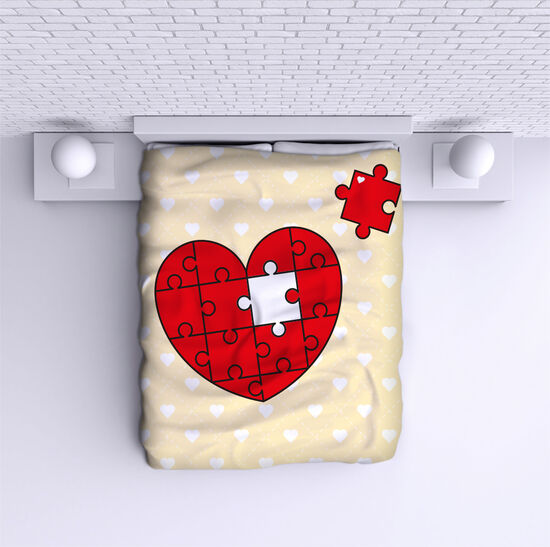 Bed Cover Heart - Puzzle