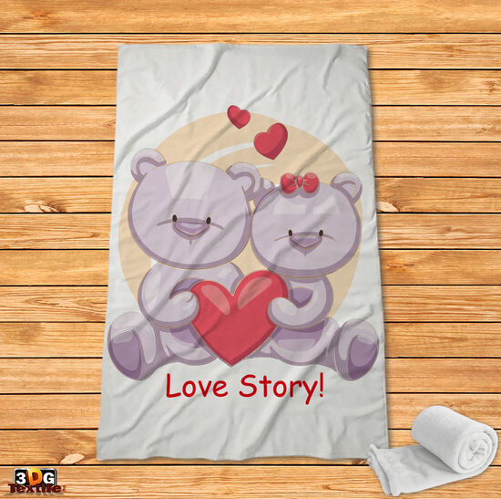 Fleece Blanket Love Bears