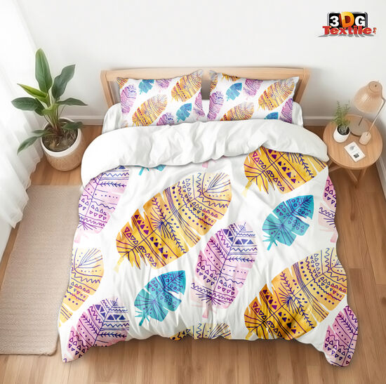 Bed Color Boho Feathers 3