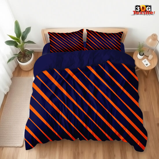 Bed Linen Orange Lines