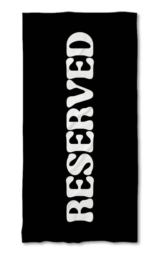 Beach Towel Reserved Black - White
