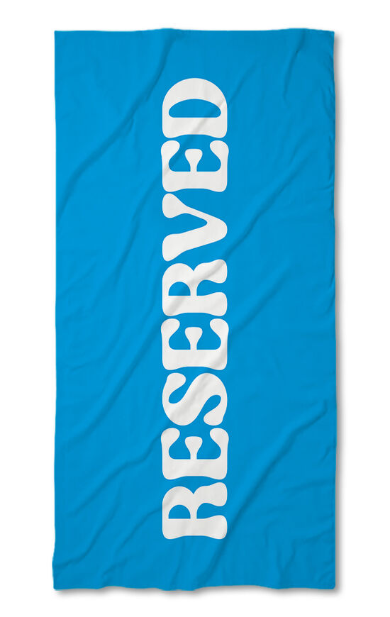 Beach Towel Reserved Blue - White