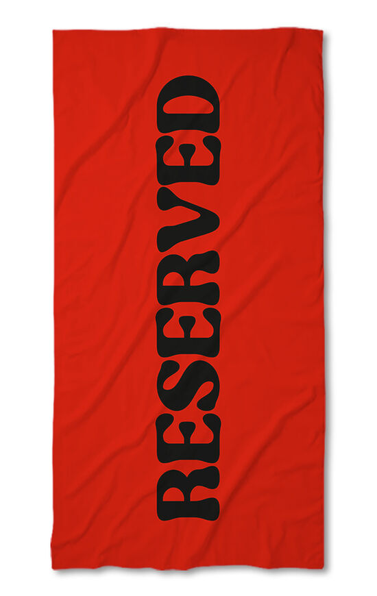 Beach Towel Reserved Red - Black
