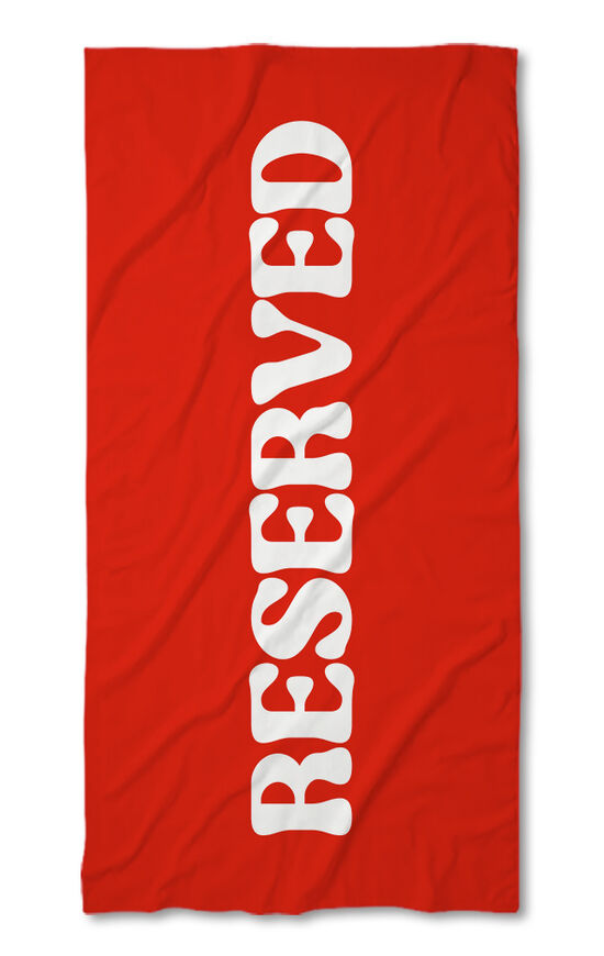 Beach Towel Reserved Red - White