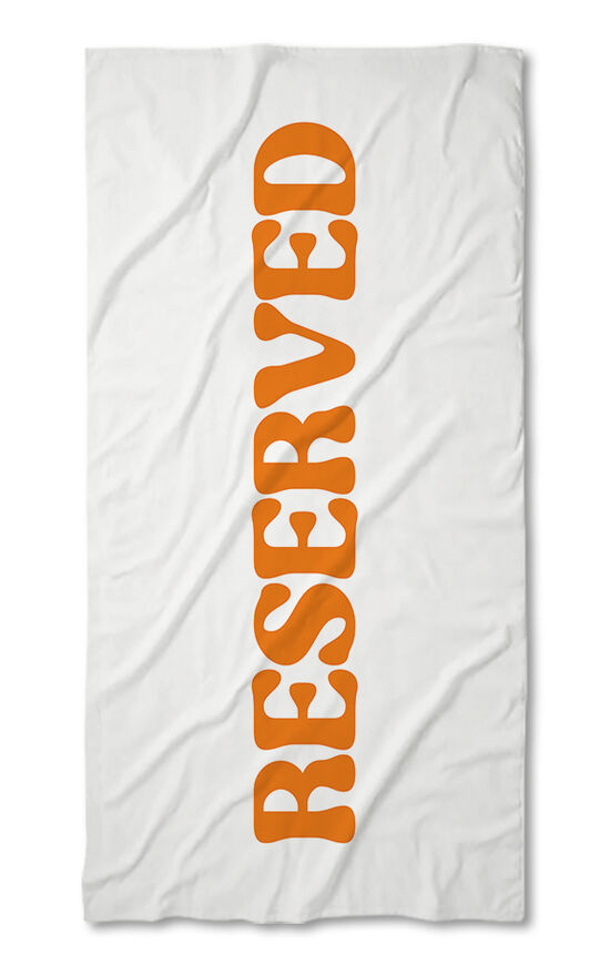 Beach Towel Reserved White - Orange