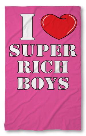 Beach Towel I love Rich boys