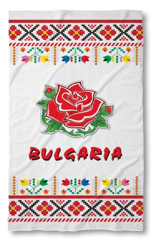 Beach Towel BG folklore red rose