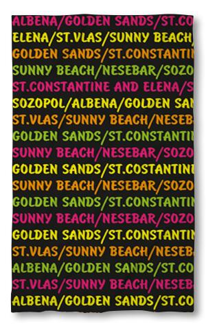 Beach Towel Black Sea Cities 2