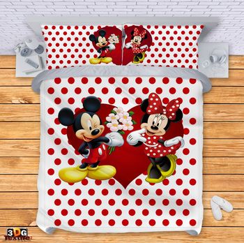 Bed Linen Mickey and Mini red points