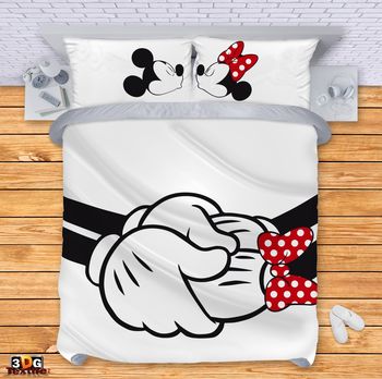 Bed Linen Mickey and Minnie kiss