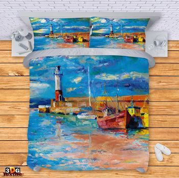 Bed Linen Lighthouse and Boats