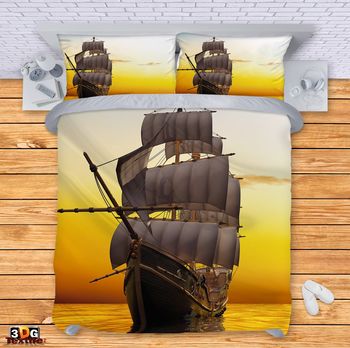 Bed Linen Ship in the Sea
