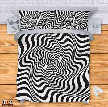 Bed Linen Black and White Illusion 2