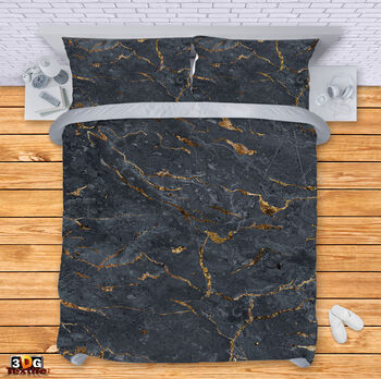 Bed Linen Black Marble