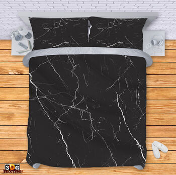 Bed Linen Black Marble 2
