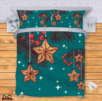 Bed Linen Christmas in Green