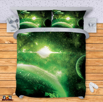 Bed Linen Green Galaxy