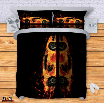Bed Linen Lamborghini in flames