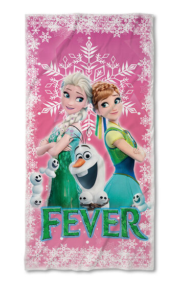 Beach Towel Frozen Fever pink
