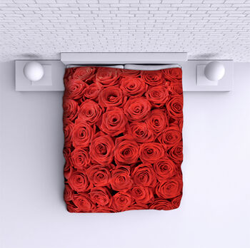 Bed Cover Red Roses
