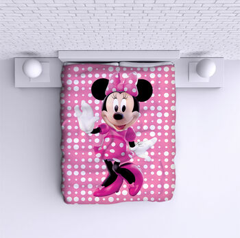 Bed Cover Mini Mouse pink