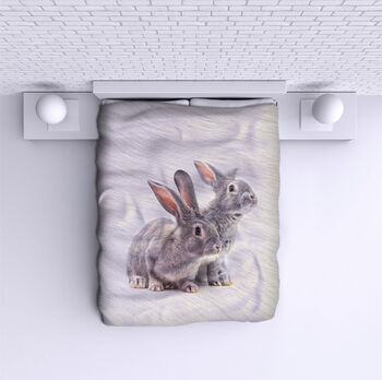 Bed Cover Cute Bunnies