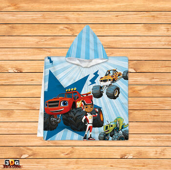 Kids Poncho Towel Blaze