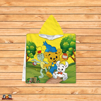 Kids Poncho Towel Bamse
