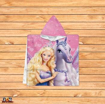 Kids Poncho Towel Barbie