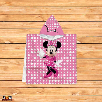 Kids Poncho Towel Minnie 3