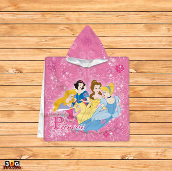 Kids Poncho Towel Princess