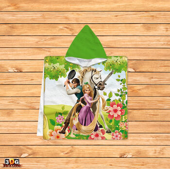 Kids Poncho Towel Rapunzel