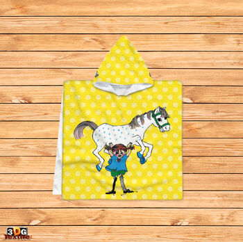 Kids Poncho Towel Pippi Longstocking