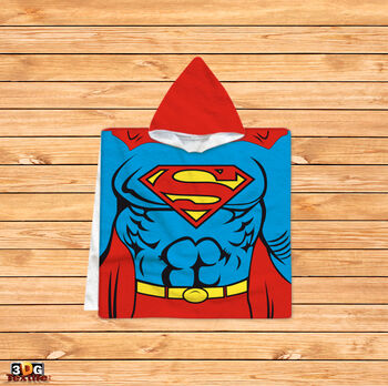 Kids Poncho Towel Supermen