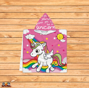 Kids Poncho Towel Unicorn