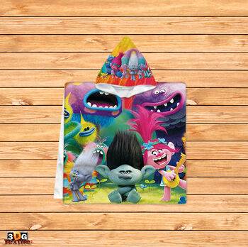 Kids Poncho Towel Trolls