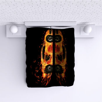 Bed Cover Lambo in Flames