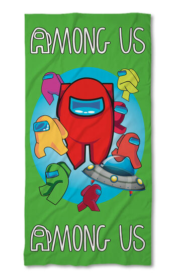 Beach Towel Among Us Green 2021