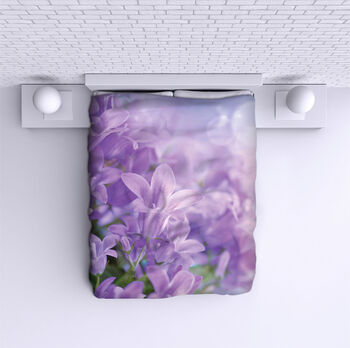 Bed Cover Purple Flowers